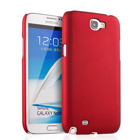 Samsung Galaxy Note 2 N7100 N7105用ハードケース プラスチック 質感もマット サムスン レッド