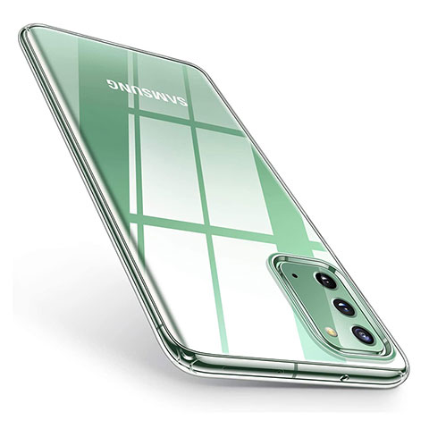 Samsung Galaxy Note 20 5G用極薄ソフトケース シリコンケース 耐衝撃 全面保護 クリア透明 T02 サムスン クリア