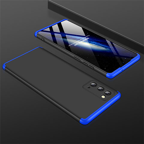 Samsung Galaxy Note 20 5G用ハードケース プラスチック 質感もマット 前面と背面 360度 フルカバー M01 サムスン ネイビー・ブラック