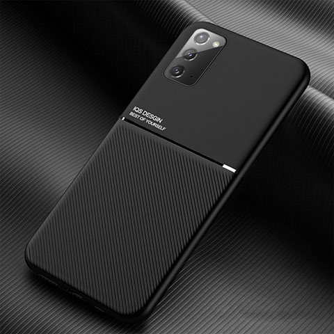 Samsung Galaxy Note 20 5G用極薄ソフトケース シリコンケース 耐衝撃 全面保護 マグネット式 バンパー サムスン ブラック
