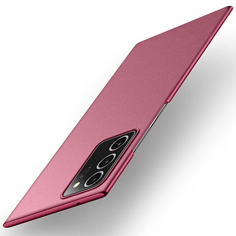 Samsung Galaxy Note 20 Ultra 5G用ハードケース プラスチック 質感もマット カバー M01 サムスン レッド