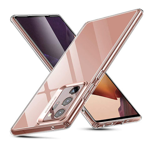 Samsung Galaxy Note 20 Ultra 5G用極薄ソフトケース シリコンケース 耐衝撃 全面保護 クリア透明 T03 サムスン クリア