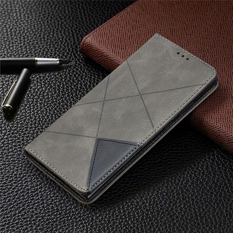 Samsung Galaxy Note 20 Ultra 5G用手帳型 レザーケース スタンド カバー T09 サムスン グレー