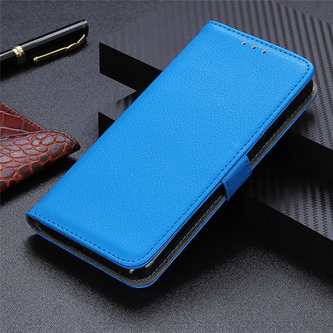 Samsung Galaxy Note 20 Ultra 5G用手帳型 レザーケース スタンド カバー T23 サムスン ブルー