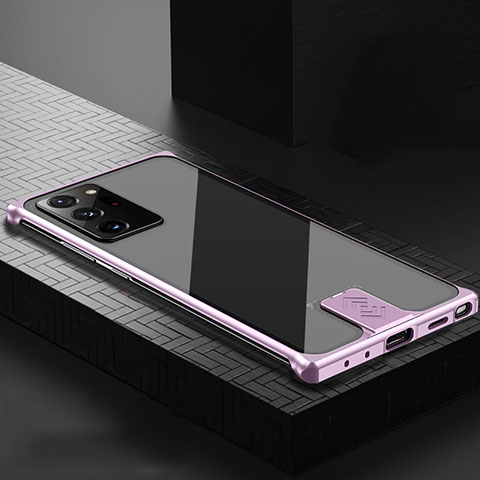 Samsung Galaxy Note 20 Ultra 5G用ケース 高級感 手触り良い アルミメタル 製の金属製 カバー N04 サムスン ローズゴールド