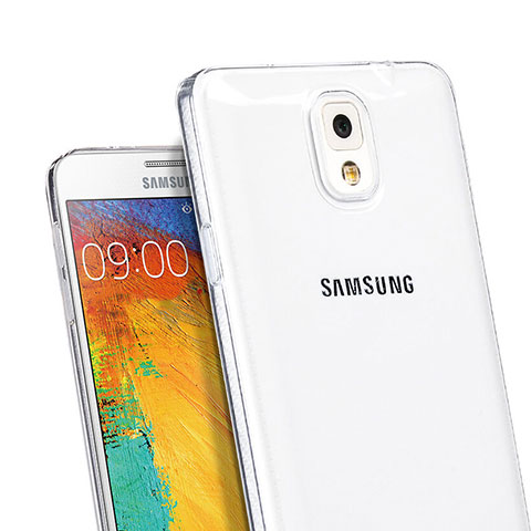Samsung Galaxy Note 3 N9000用極薄ソフトケース シリコンケース 耐衝撃 全面保護 クリア透明 サムスン クリア