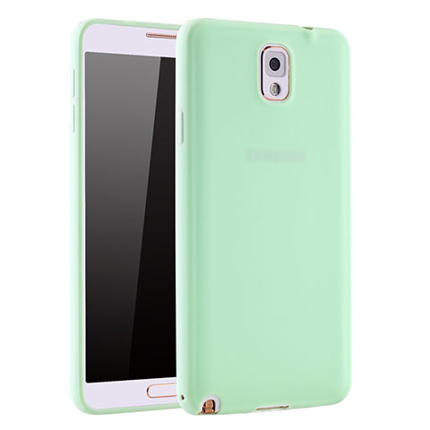 Samsung Galaxy Note 3 N9000用極薄ソフトケース シリコンケース 耐衝撃 全面保護 S01 サムスン グリーン