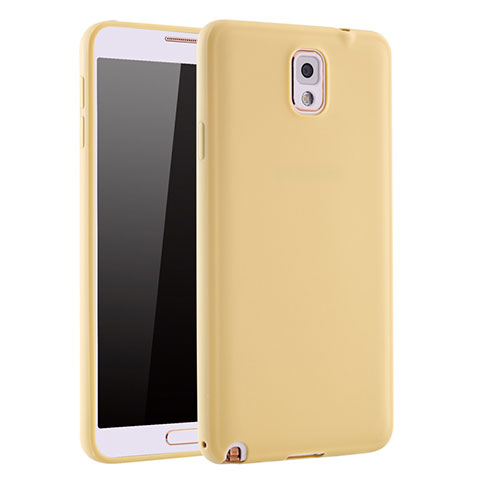 Samsung Galaxy Note 3 N9000用極薄ソフトケース シリコンケース 耐衝撃 全面保護 S01 サムスン ゴールド