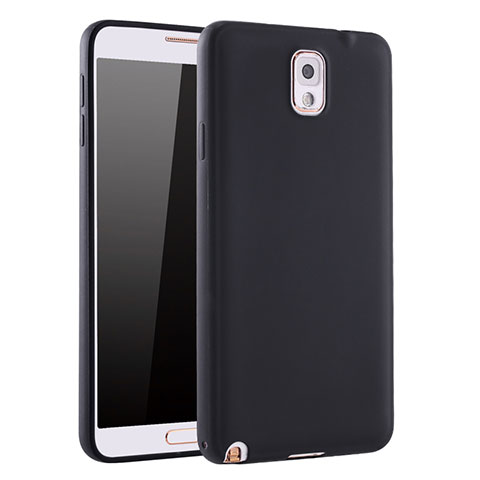 Samsung Galaxy Note 3 N9000用極薄ソフトケース シリコンケース 耐衝撃 全面保護 S01 サムスン ブラック