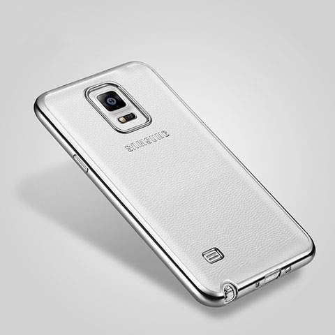 Samsung Galaxy Note 4 Duos N9100 Dual SIM用ケース 高級感 手触り良い アルミメタル 製の金属製 バンパー サムスン シルバー