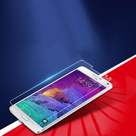 Samsung Galaxy Note 4 Duos N9100 Dual SIM用強化ガラス 液晶保護フィルム T01 サムスン クリア