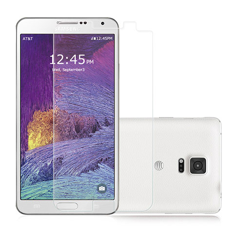 Samsung Galaxy Note 4 Duos N9100 Dual SIM用強化ガラス 液晶保護フィルム T02 サムスン クリア