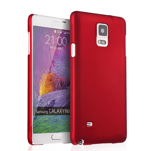 Samsung Galaxy Note 4 SM-N910F用ハードケース プラスチック 質感もマット サムスン レッド