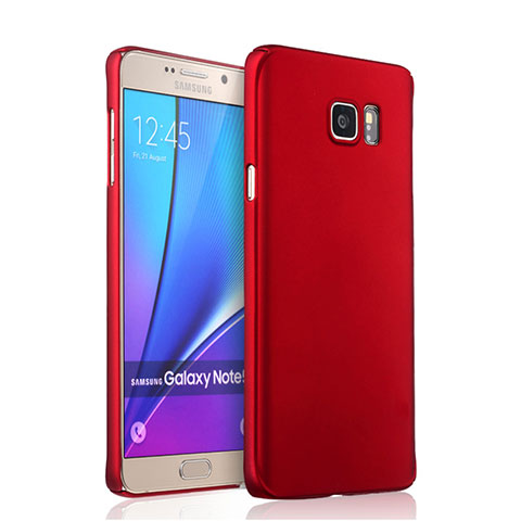 Samsung Galaxy Note 5 N9200 N920 N920F用ハードケース プラスチック 質感もマット サムスン レッド
