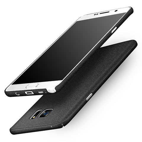 Samsung Galaxy Note 5 N9200 N920 N920F用ハードケース カバー プラスチック サムスン ブラック