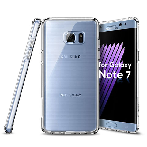 Samsung Galaxy Note 7用極薄ソフトケース シリコンケース 耐衝撃 全面保護 クリア透明 サムスン クリア