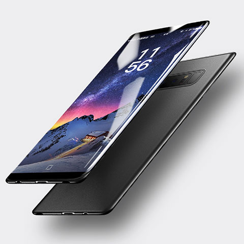 Samsung Galaxy Note 8用極薄ソフトケース シリコンケース 耐衝撃 全面保護 サムスン ブラック