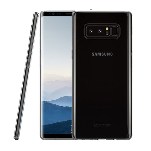 Samsung Galaxy Note 8用極薄ソフトケース シリコンケース 耐衝撃 全面保護 クリア透明 T09 サムスン クリア