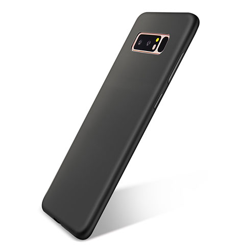 Samsung Galaxy Note 8用極薄ソフトケース シリコンケース 耐衝撃 全面保護 S05 サムスン ブラック