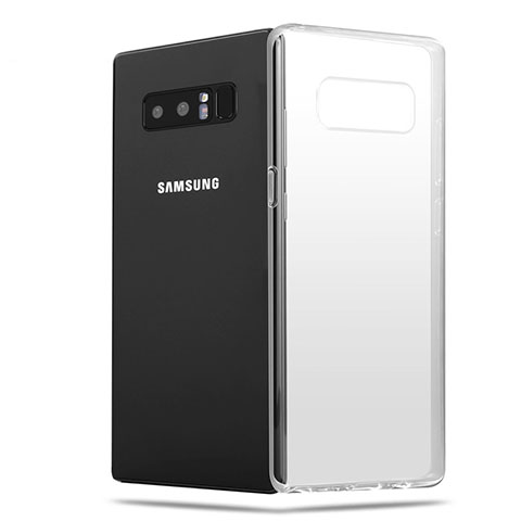 Samsung Galaxy Note 8用極薄ソフトケース シリコンケース 耐衝撃 全面保護 クリア透明 H03 サムスン クリア