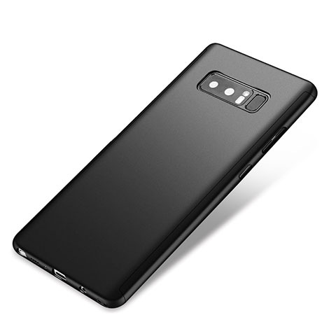 Samsung Galaxy Note 8 Duos N950F用ハードケース プラスチック 質感もマット 前面と背面 360度 フルカバー サムスン ブラック