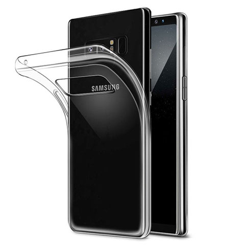 Samsung Galaxy Note 8 Duos N950F用極薄ソフトケース シリコンケース 耐衝撃 全面保護 クリア透明 H04 サムスン クリア