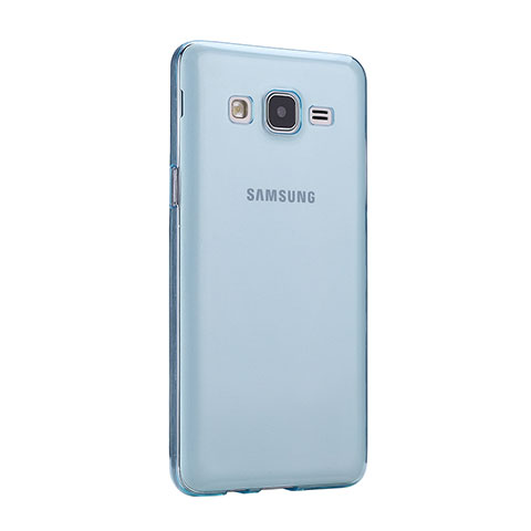 Samsung Galaxy On5 G550FY用極薄ソフトケース シリコンケース 耐衝撃 全面保護 クリア透明 サムスン ネイビー