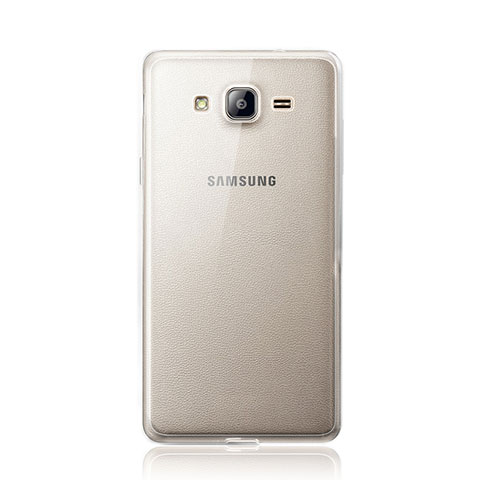 Samsung Galaxy On5 G550FY用極薄ソフトケース シリコンケース 耐衝撃 全面保護 クリア透明 サムスン グレー