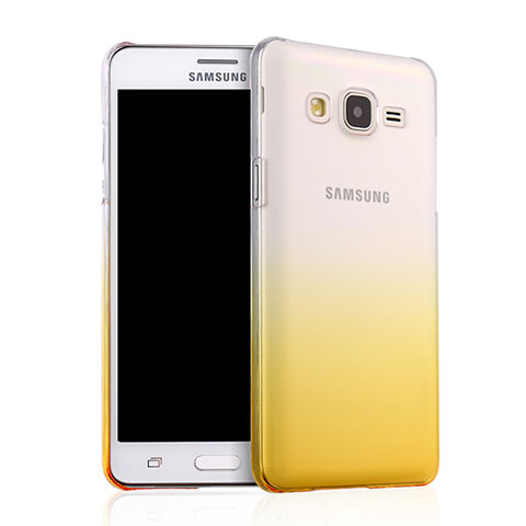 Samsung Galaxy On5 Pro用ハードケース グラデーション 勾配色 クリア透明 サムスン イエロー