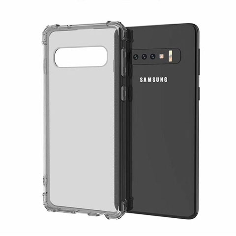 Samsung Galaxy S10 5G用極薄ソフトケース シリコンケース 耐衝撃 全面保護 クリア透明 A05 サムスン グレー