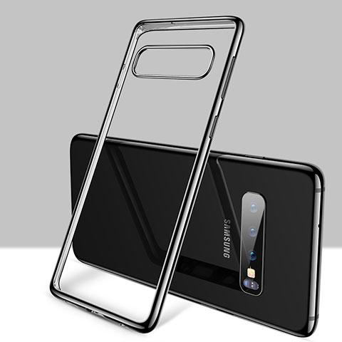 Samsung Galaxy S10 5G用極薄ソフトケース シリコンケース 耐衝撃 全面保護 クリア透明 H01 サムスン ブラック