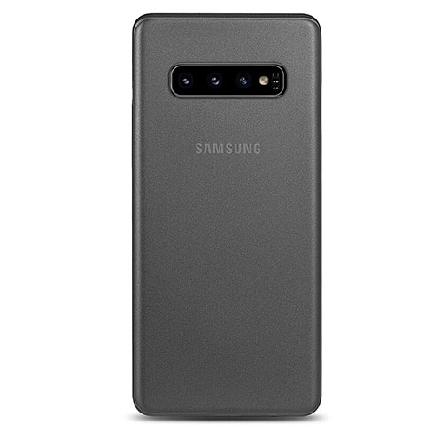 Samsung Galaxy S10 5G用極薄ケース クリア透明 プラスチック 質感もマット カバー P01 サムスン グレー
