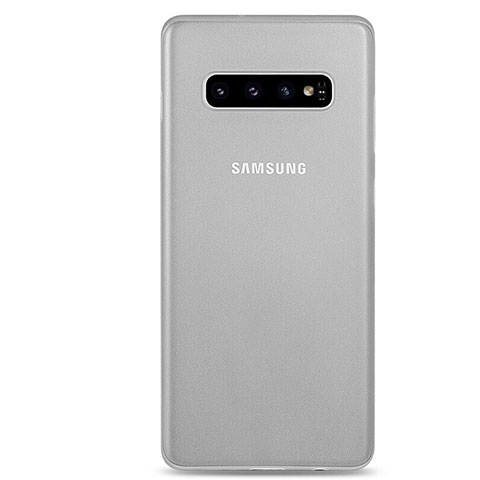 Samsung Galaxy S10 5G用極薄ケース クリア透明 プラスチック 質感もマット カバー P01 サムスン ホワイト