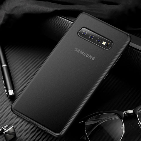 Samsung Galaxy S10 5G用極薄ケース クリア透明 プラスチック 質感もマットU01 サムスン ブラック