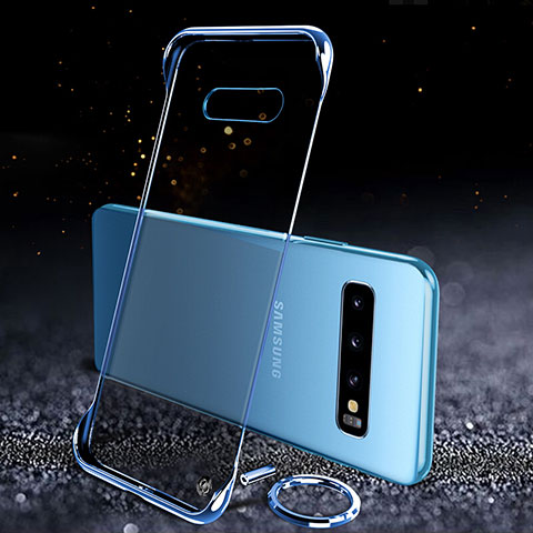 Samsung Galaxy S10用ハードカバー クリスタル クリア透明 S03 サムスン ネイビー