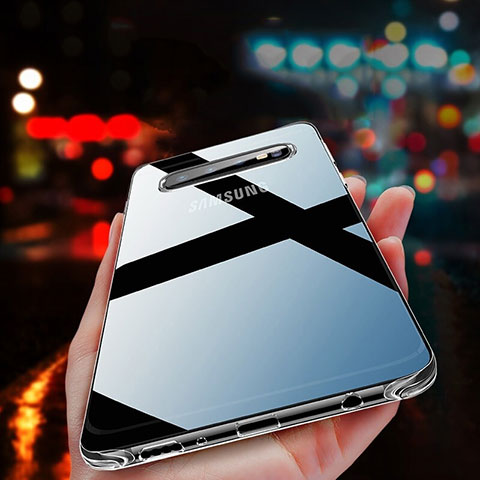 Samsung Galaxy S10用極薄ソフトケース シリコンケース 耐衝撃 全面保護 クリア透明 H03 サムスン クリア