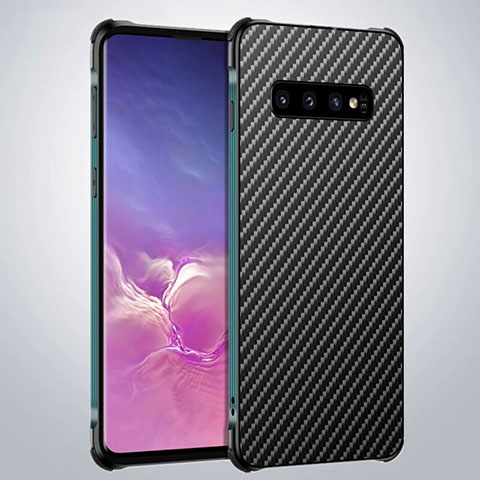 Samsung Galaxy S10用ケース 高級感 手触り良い アルミメタル 製の金属製 カバー サムスン グリーン