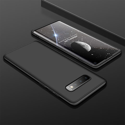 Samsung Galaxy S10用ハードケース プラスチック 質感もマット 前面と背面 360度 フルカバー M01 サムスン ブラック
