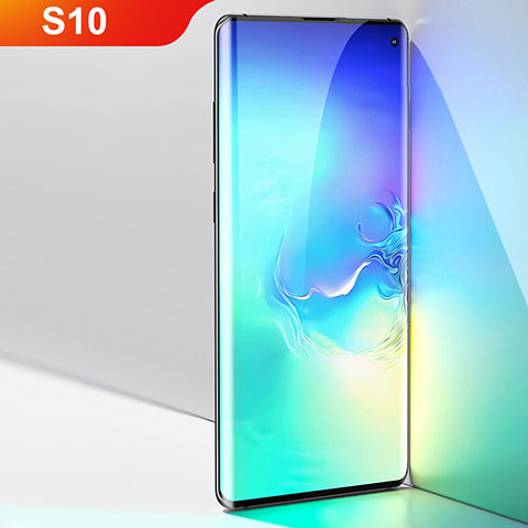 Samsung Galaxy S10用強化ガラス フル液晶保護フィルム F04 サムスン ブラック