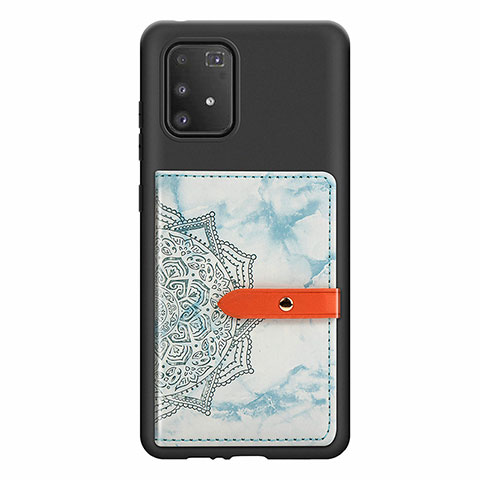 Samsung Galaxy S10 Lite用極薄ソフトケース シリコンケース 耐衝撃 全面保護 マグネット式 バンパー S01D サムスン ネイビー