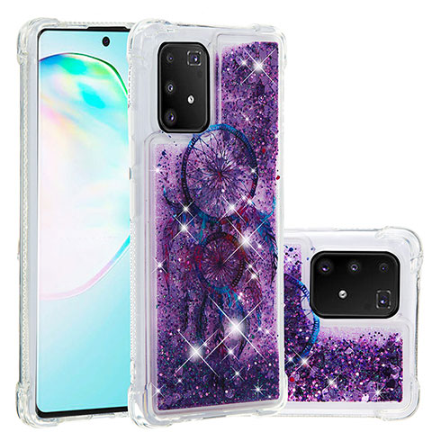 Samsung Galaxy S10 Lite用シリコンケース ソフトタッチラバー ブリンブリン カバー S01 サムスン パープル