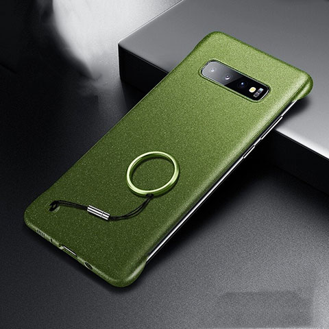 Samsung Galaxy S10 Plus用ハードケース プラスチック 質感もマット カバー P01 サムスン グリーン
