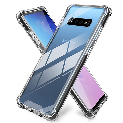 Samsung Galaxy S10 Plus用極薄ソフトケース シリコンケース 耐衝撃 全面保護 クリア透明 K01 サムスン クリア