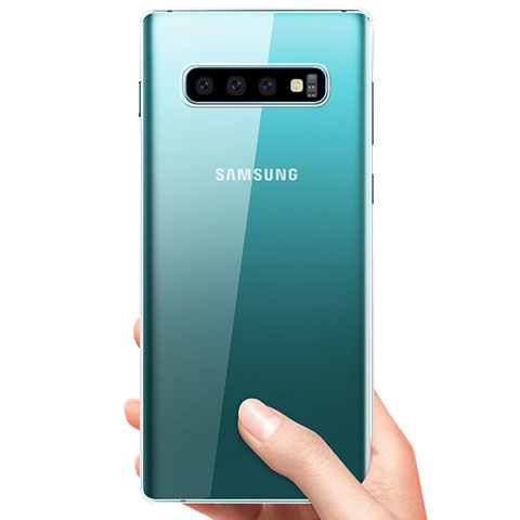 Samsung Galaxy S10 Plus用極薄ソフトケース シリコンケース 耐衝撃 全面保護 クリア透明 T03 サムスン クリア