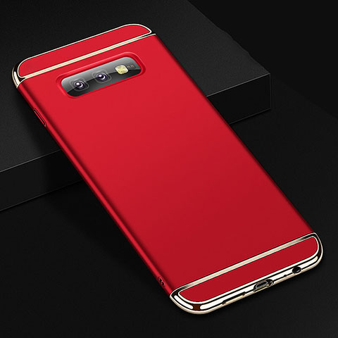 Samsung Galaxy S10e用ケース 高級感 手触り良い メタル兼プラスチック バンパー T01 サムスン レッド
