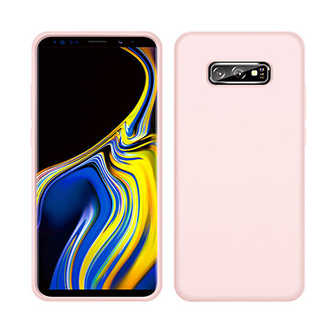 Samsung Galaxy S10e用360度 フルカバー極薄ソフトケース シリコンケース 耐衝撃 全面保護 バンパー C04 サムスン ピンク