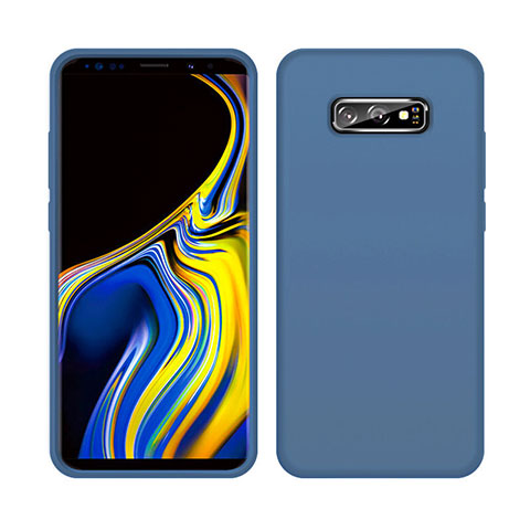 Samsung Galaxy S10e用360度 フルカバー極薄ソフトケース シリコンケース 耐衝撃 全面保護 バンパー C04 サムスン ネイビー