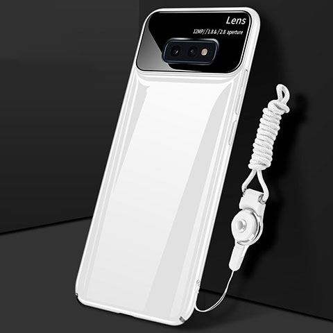 Samsung Galaxy S10e用ハードケース プラスチック 質感もマット カバー P02 サムスン ホワイト