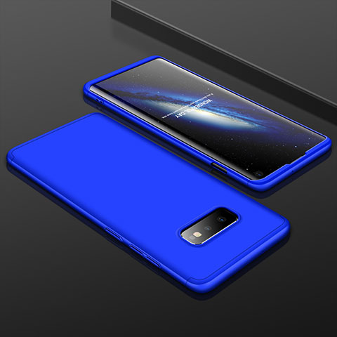 Samsung Galaxy S10e用ハードケース プラスチック 質感もマット 前面と背面 360度 フルカバー P01 サムスン ネイビー