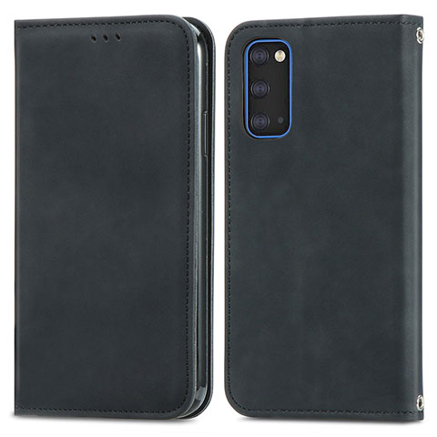 Samsung Galaxy S20 5G用手帳型 レザーケース スタンド カバー S04D サムスン ブラック